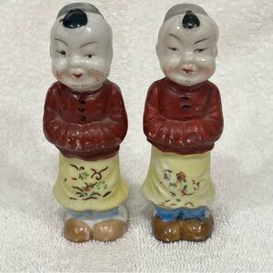 Two Vintage Occupied Japan  Japanese Figurines Ceramic Porcelain Hand Painted